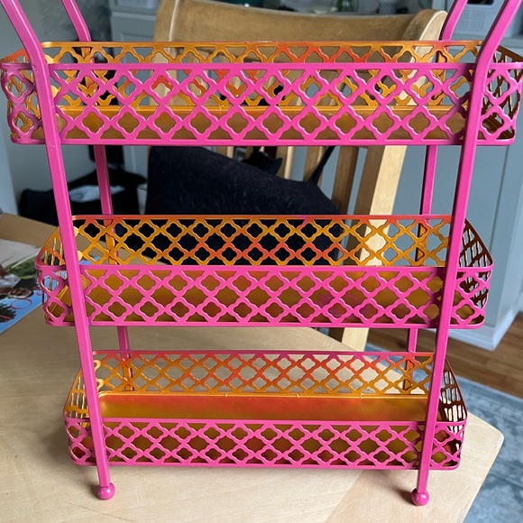 Pink and Gold 3-Tier Metal Counter Top Storage Organizer - Picture 3 of 16